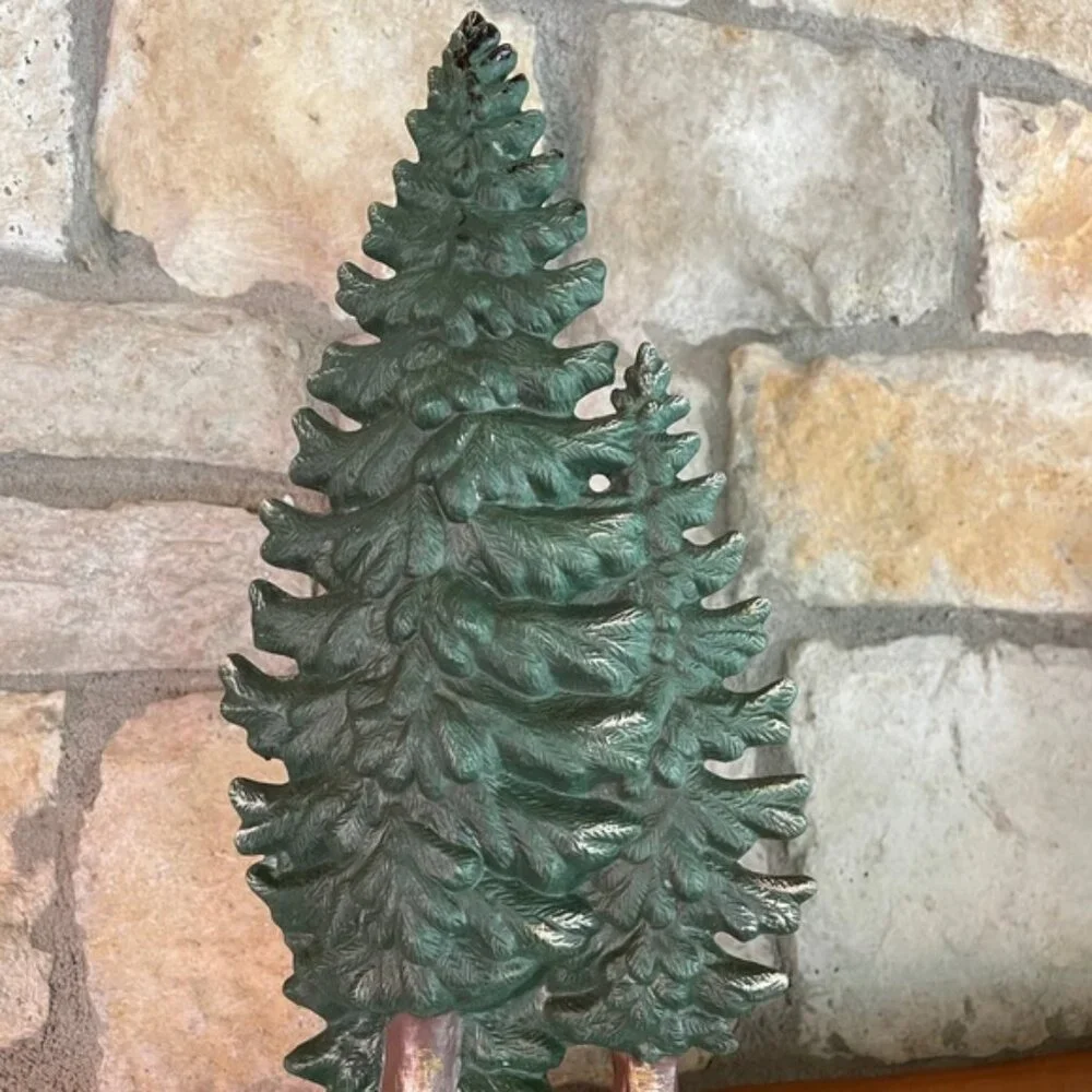 Vtg 1994 Santa's Best Christmas In Vermont Hand Painted Trees Christmas 12